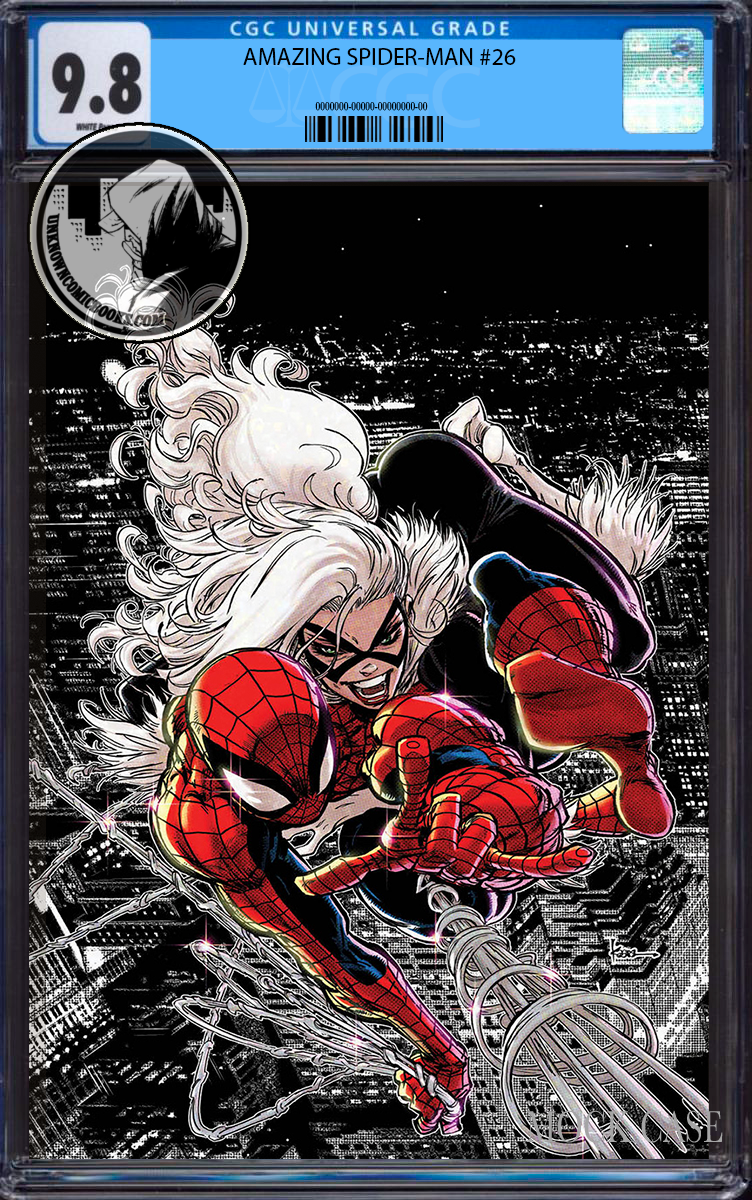 AMAZING SPIDER-MAN #26 UNKNOWN COMICS KAARE ANDREWS EXCLUSIVE VIRGIN VAR CGC 9.8 BLUE LABEL (01/31/2024)