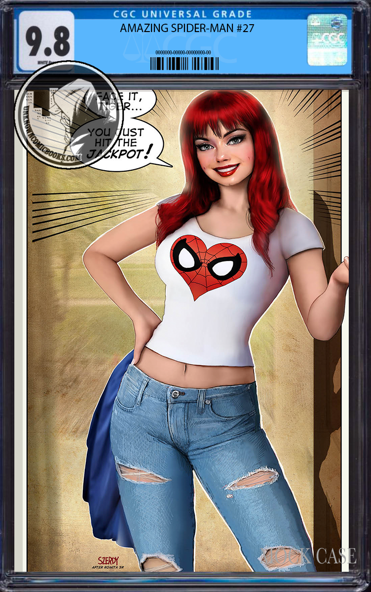 AMAZING SPIDER-MAN #27 UNKNOWN COMICS NATHAN SZERDY EXCLUSIVE VIRGIN VAR CGC 9.8 BLUE LABEL (01/31/2024)