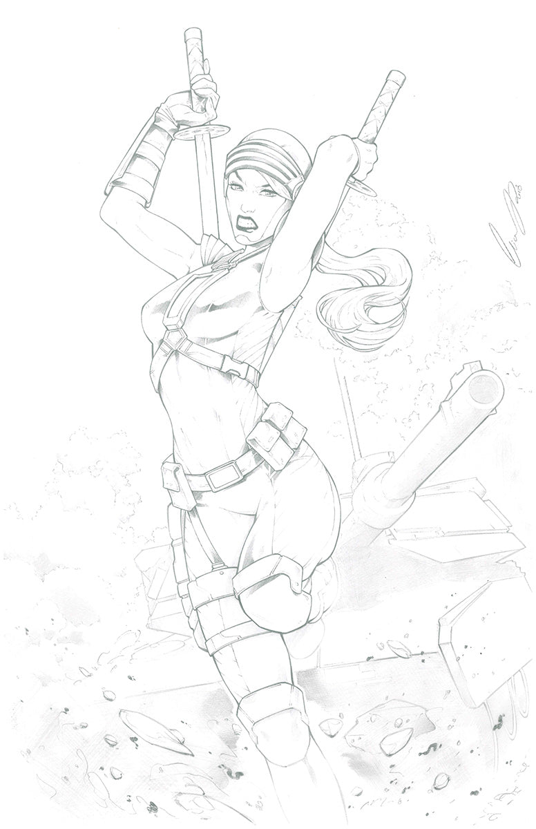 GI JOE REAL AMERICAN HERO #250 ORIGINAL COVER ART BY ELIAS CHATZOUDIS