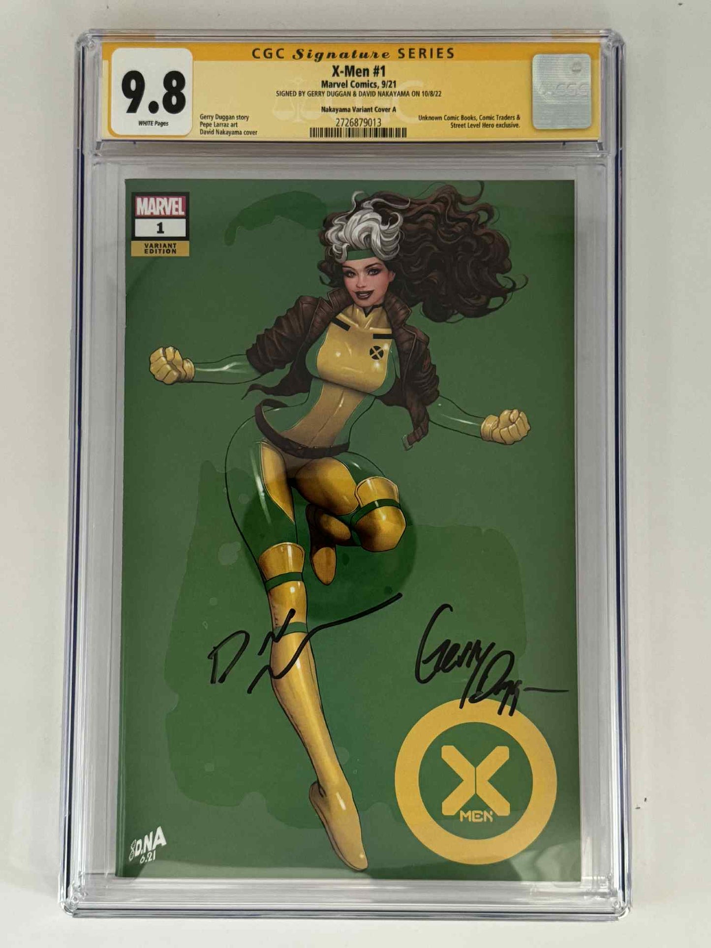 [Double Signed by David Nakayama | Gerry Duggan] X-Men #1 CGC 9.8 Yellow Label Exclusive Color Bleed Var