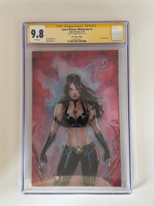 [Signed by Sabine Rich] Laura Kinney: Wolverine #1 CGC 9.8 Yellow Label Sabine Rich Exclusive Virgin Var