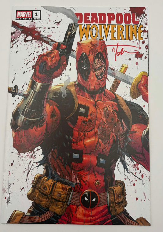 [SIGNED W/ COA] Deadpool / Wolverine #1 Unknown Comics Tyler Kirkham Exclusive Var [IN STOCK]
