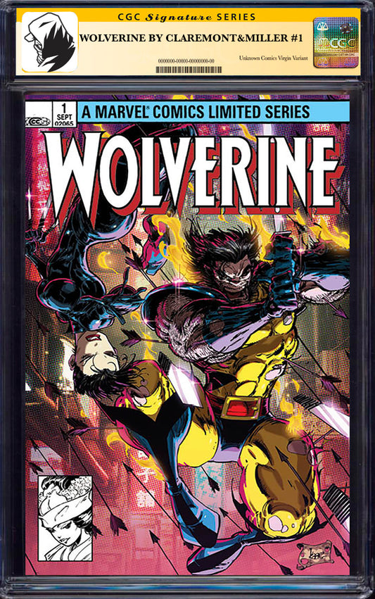 [SIGNED BY CHRIS CLAREMONT] [FOIL] WOLVERINE BY CLAREMONT & MILLER #1 FACSIMILE EDITION [NEW PRINTING] UNKNOWN COMICS KAARE ANDREWS EXCLUSIVE MEGACON VAR [CGC 9.6+ YELLOW LABEL] (11/27/2024)