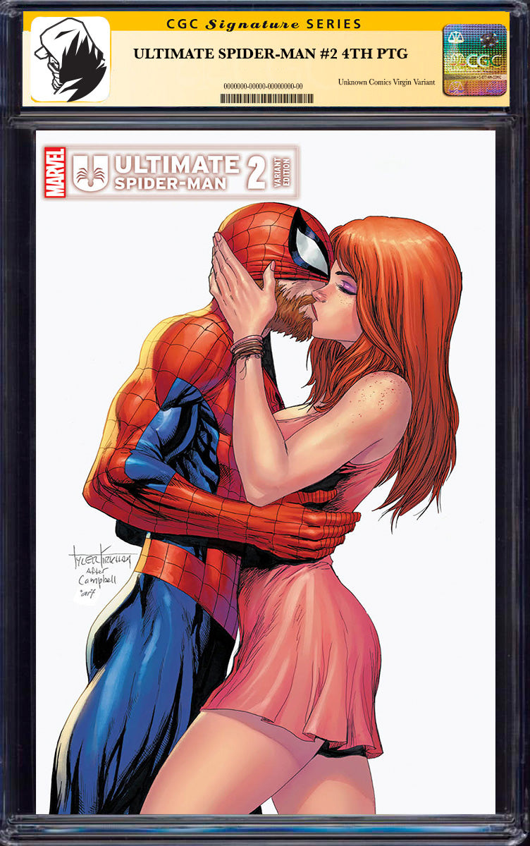 [SIGNED CGC 9.6+ YELLOW LABEL] Ultimate Spider-Man 2 Unknown Comics Tyler Kirkham Exclusive [4Th Ptg] Var [08-25]