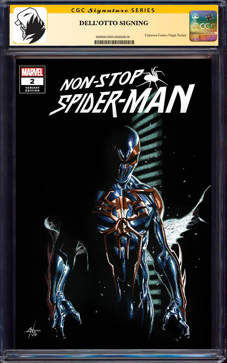 [SIGNED CGC 9.6+ YELLOW LABEL] Non-Stop Spider-Man #2 Unknown Comics Gabriele Dell_Otto Exclusive Var [08-25]