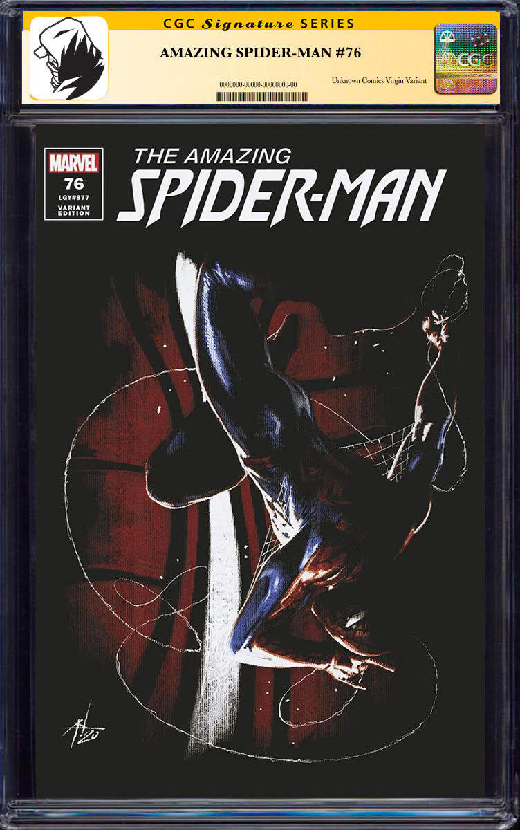 [SIGNED CGC 9.6+ YELLOW LABEL] Amazing Spider-Man #76 Unknown Comics Gabriele Dell_Otto Exclusive Var [08-25]