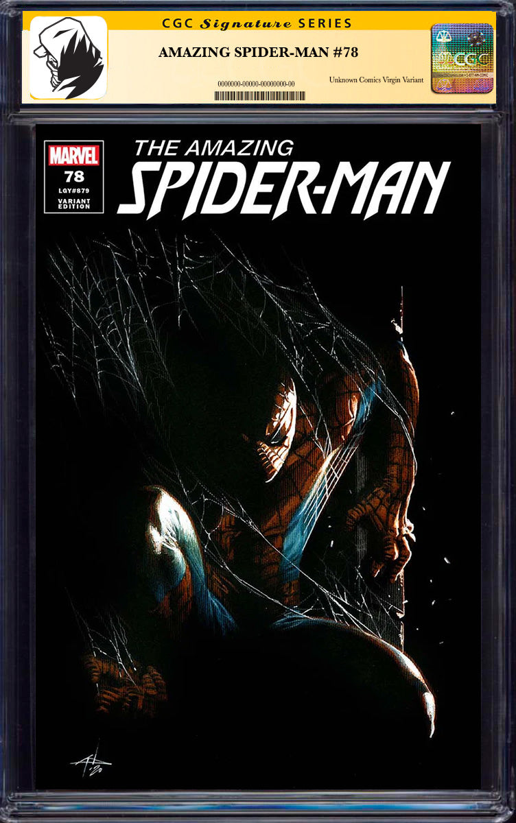 [SIGNED CGC 9.6+ YELLOW LABEL]Amazing Spider-Man #78 Unknown Comics Gabriele Dell_Otto Exclusive Var [08-25]