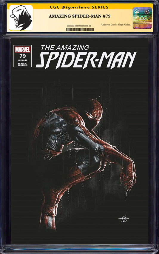 [SIGNED CGC 9.6+ YELLOW LABEL] Amazing Spider-Man #79 Unknown Comics Gabriele Dell_Otto Exclusive Var [08-25]