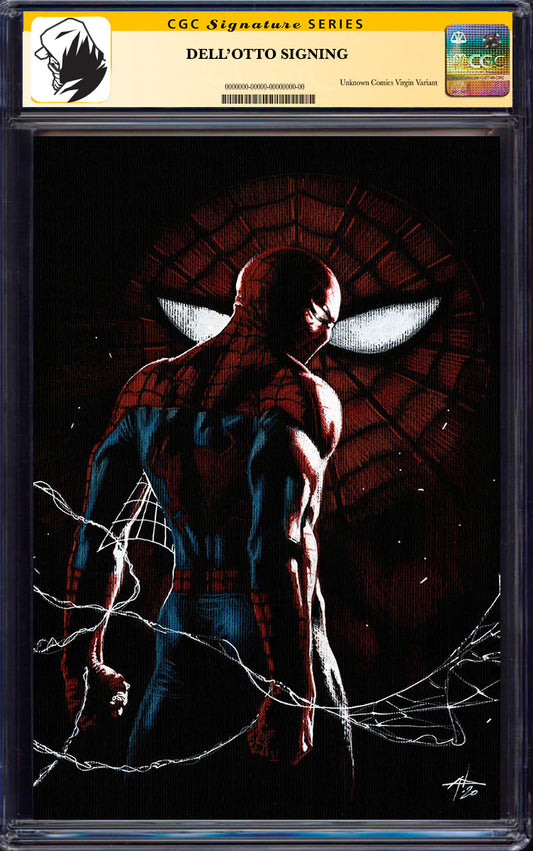 [SIGNED CGC 9.6+ YELLOW LABEL] Amazing Spider-Man #46 Unknown Comics Gabriele Dellotto Exclusive Virgin Var [08-25]