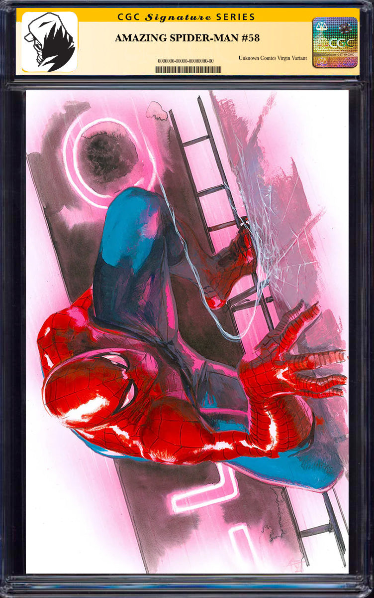 [SIGNED CGC 9.6+ YELLOW LABEL] Amazing Spider-Man #58 Unknown Comics Exclusive Gabriele Dell_Otto Var [08-25]