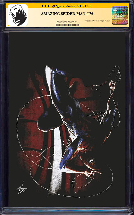 [SIGNED CGC 9.6+ YELLOW LABEL] Amazing Spider-Man #76 Unknown Comics Gabriele Dell_Otto Exclusive Var [08-25]