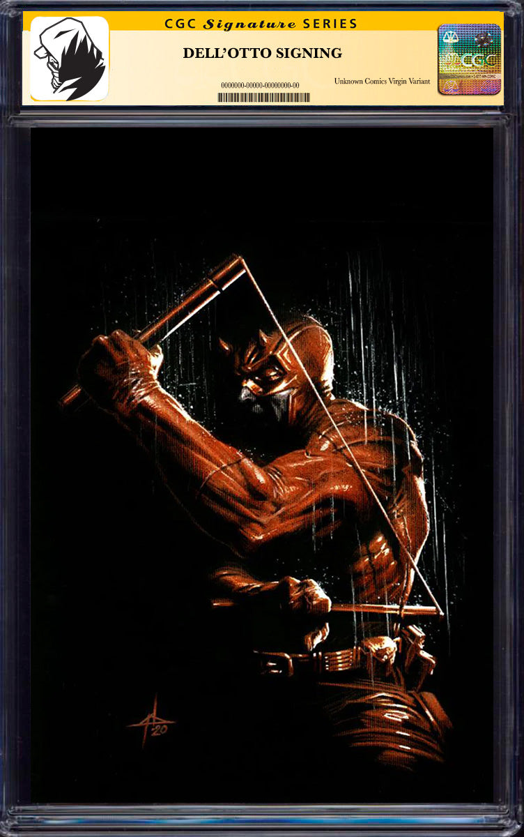 [SIGNED CGC 9.6+ YELLOW LABEL] Daredevil #25 Unknown Comics Gabriele Dellotto Exclusive 3Rd Ptg Var [08-25]