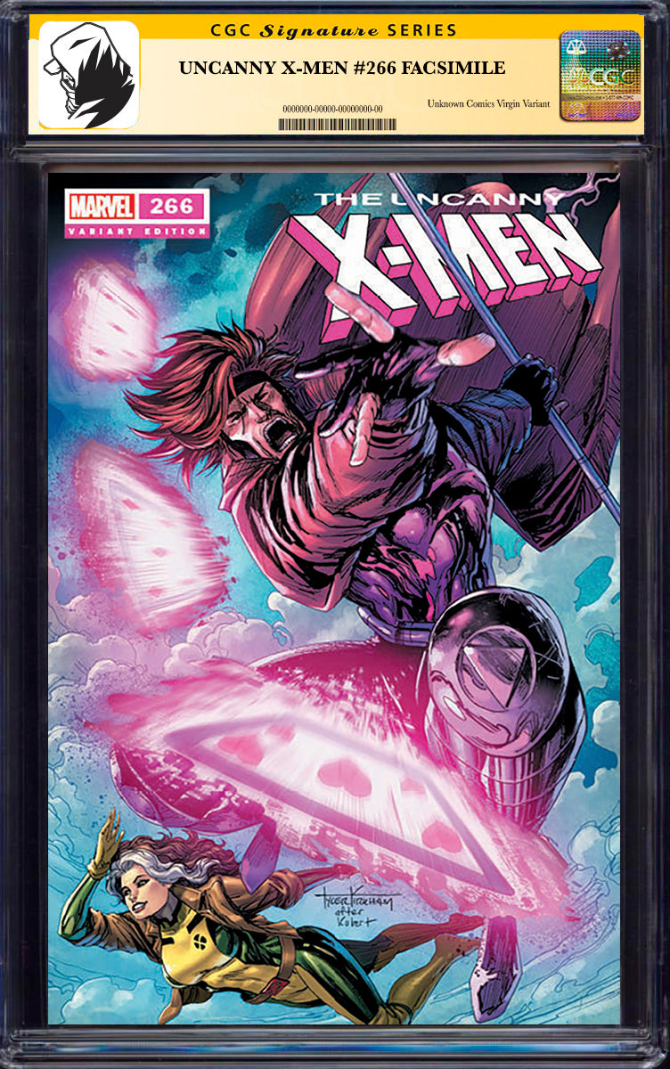 [SIGNED BY TYLER KIRKHAM] UNCANNY X-MEN #266 FACSIMILE EDITION UNKNOWN COMICS TYLER KIRKHAM VAR [CGC 9.6+ YELLOW LABEL] (01/29/2025)