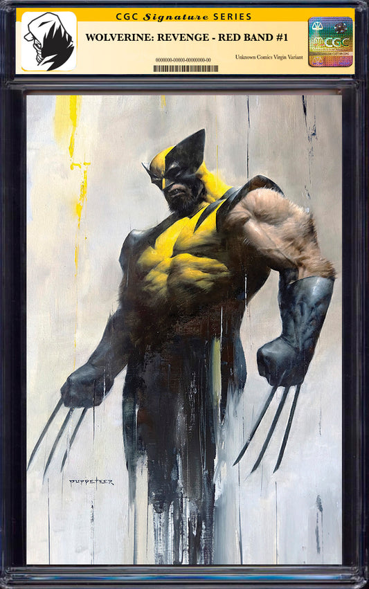 [SIGNED BY JONATHAN HICKMAN] WOLVERINE: REVENGE - RED BAND #1 UNKNOWN COMICS PUPPETTER LEE EXCLUSIVE VIRGIN VAR [POLYBAGGED] EXPLICIT CONTENT [CGC 9.6+ YELLOW LABEL] (03/26/2025)