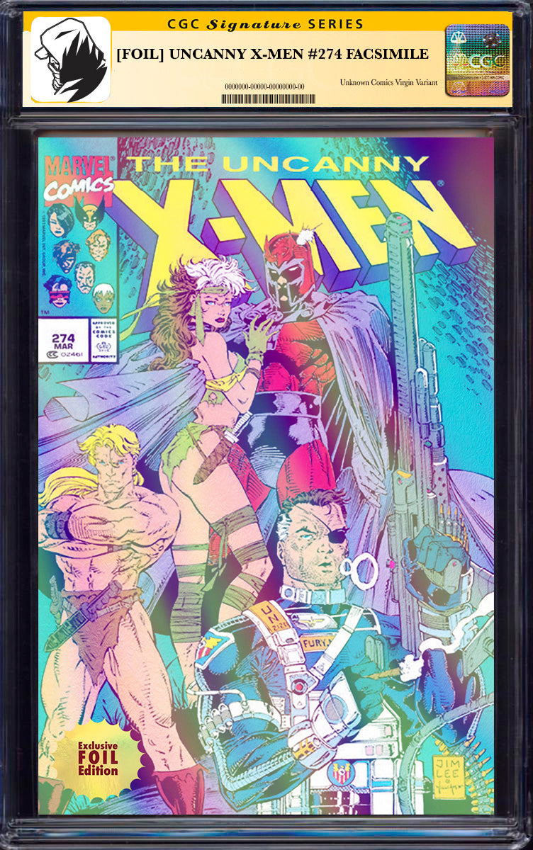 [SIGNED BY LENORE ZANN] [FOIL] UNCANNY X-MEN #274 FACSIMILE UNKNOWN COMICS EXCLUSIVE VAR [CGC 9.6+ YELLOW LABEL] (03/26/2025)