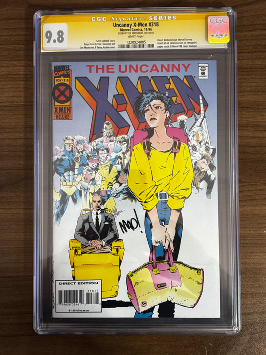 UNCANNY X-MEN #318 SIGNED BY JOE MADUREIRA  CGC 9.8 SS YELLOW LABEL [IN STOCK]