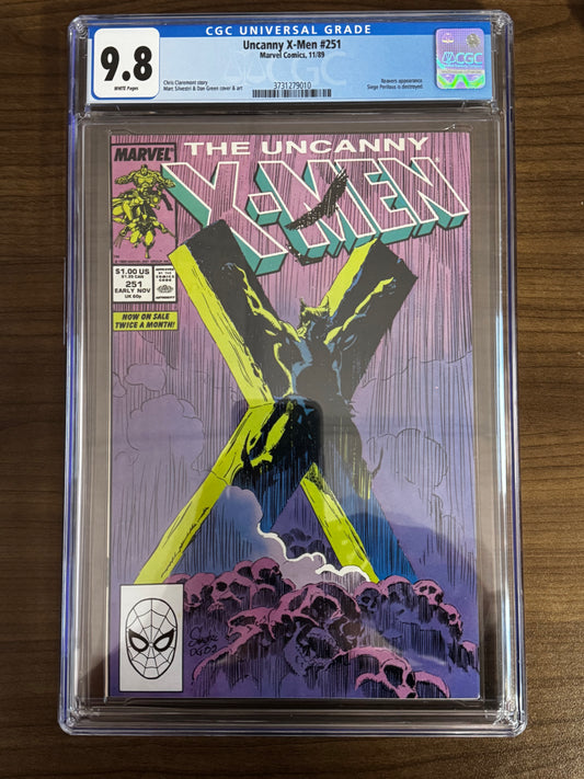 UNCANNY X-MEN #251 1989 MARC SILVESTRI CGC 9.8 BLUE LABEL [IN STOCK]