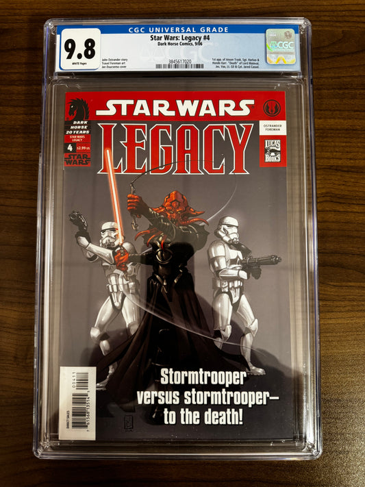 STAR WARS LEGACY #4 CGC 9.8 BLUE LABEL 1ST ANSON TRASK, SGT HARKAS & HONDO KARR [IN STOCK]