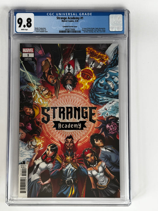 STRANGE ACADEMY #1 J. Scott Campbell CGC 9.8 Blue Label - 1st App. Emily Bright, Doyle Dormammu & More [In Stock]