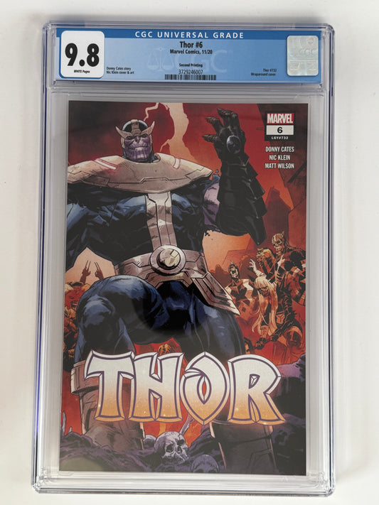 THOR #6 2ND PTG NIC KLEIN WRAPAROUND HOTZ VARIANT CGC 9.8  BLUE Label [IN STOCK]