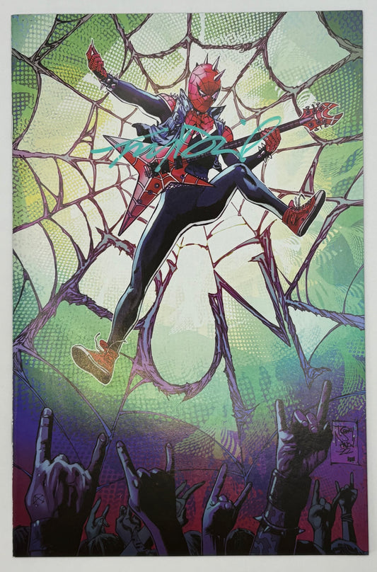 SPIDER-PUNK #1 TONY DANIEL SIGNED UNKNOWN COMICS EXCLUSIVE VIRGIN VAR + COA