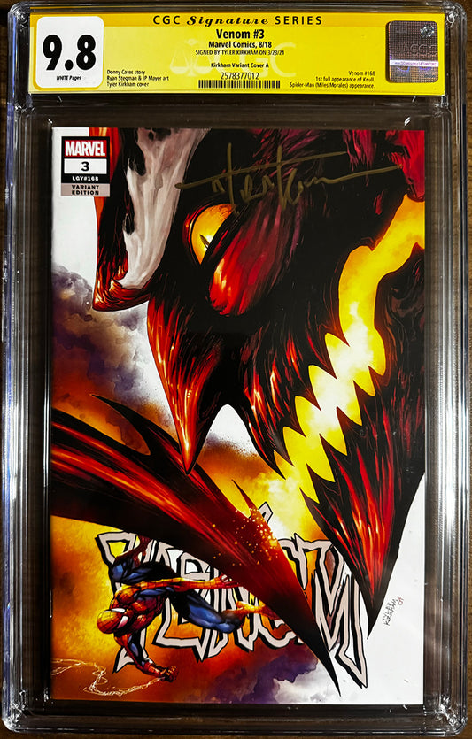 [CGC 9.8 Yellow Label Signed by Tyler Kirkham] VENOM #3 Unknown Comics Tyler Kirkham Exclusive First full appearance of Knull [IN STOCK]