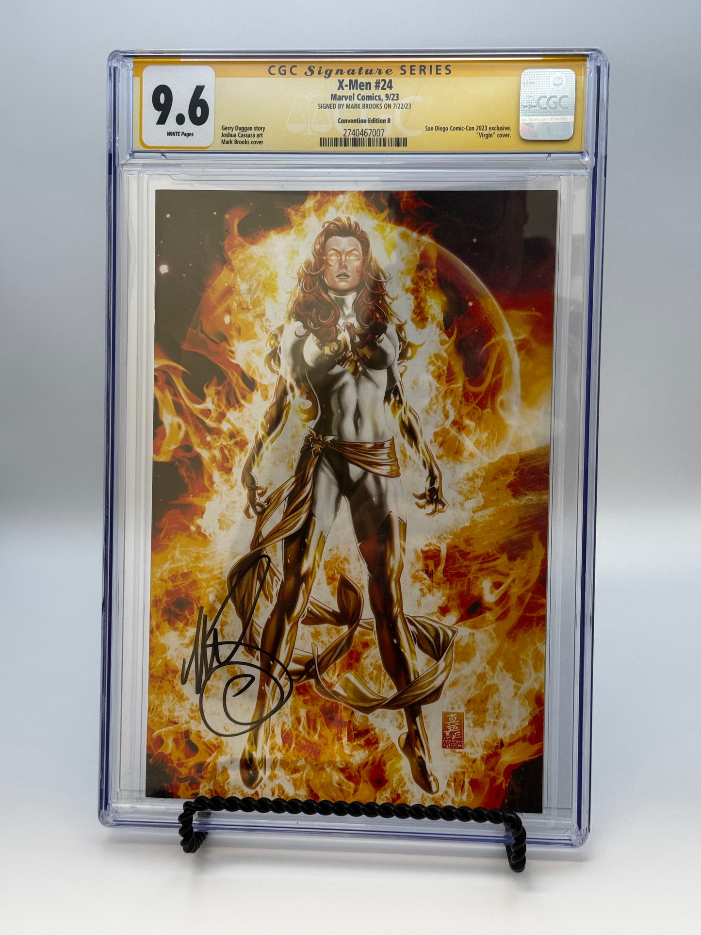 [SIGNED BY MARK BROOK] X-MEN #24 UNKNOWN COMICS MARK BROOKS EXCLUSIVE SDCC WHITE VIRGIN VAR [CGC 9.6 YELLOW LABEL]{IN STOCK}