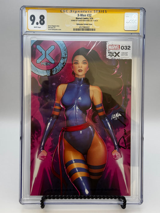 [SIGNED BY DAVID NAKAYAMA] X-MEN #32 [FHX] UNKNOWN COMICS DAVID NAKAYAMA EXCLUSIVE VAR [CGC 9.8 YELLOW LABEL][IN STOCK]