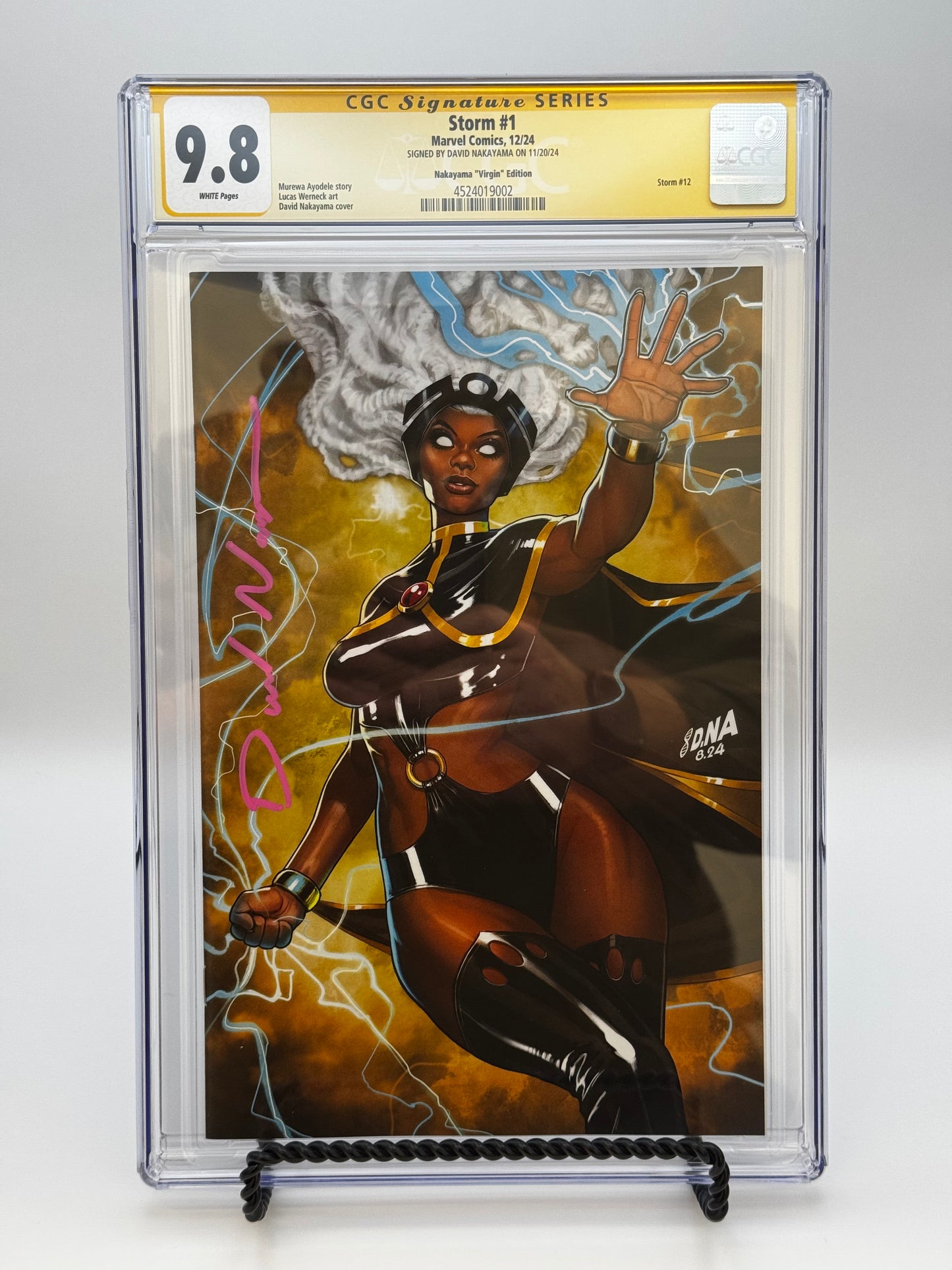 [SIGNED BY DAVID NAKAYAMA] STORM #1 UNKNOWN COMICS DAVID NAKAYAMA EXCLUSIVE VIRGIN VAR [CGC 9.8 YELLOW LABEL] [IN STOCK]