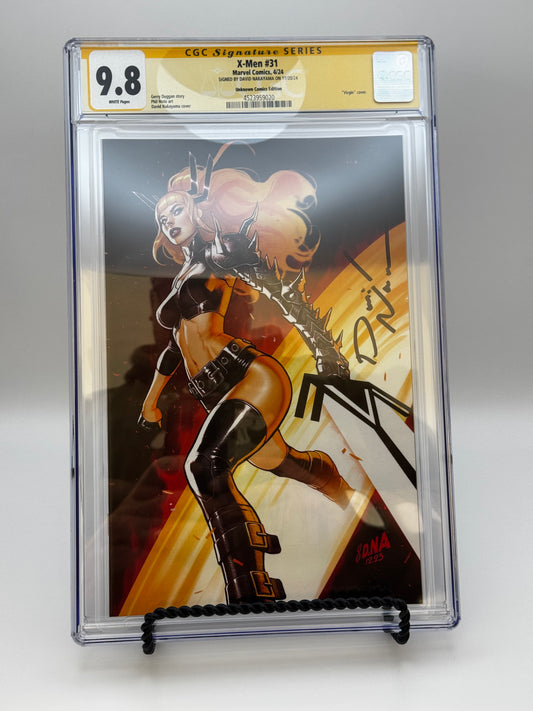 [SIGNED BY DAVID NAKAYAMA] X-MEN #31 UNKNOWN COMICS EXCLUSIVE DAVID NAKAYAMA VIRGIN VAR [CGC 9.8 YELLOW LABEL] [IN STOCK]