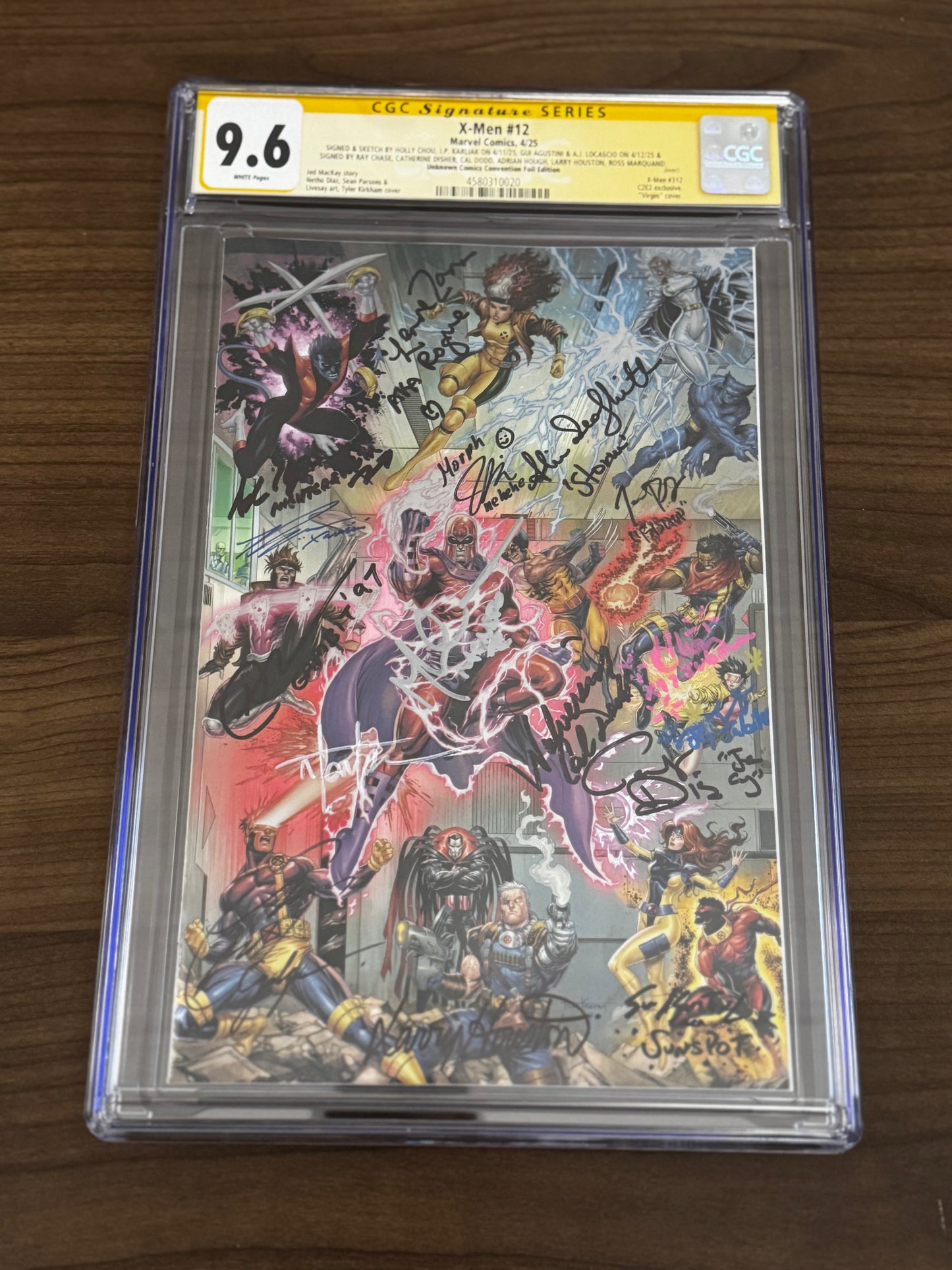 [SIGNED CGC 9.6 YELLOW LABLE] [16 TIMES SIGNED] X-Men #12 Unknown Comic Tyler Kirkham C2E2 2025 Exclusive Var [IN STOCK] (Copy)