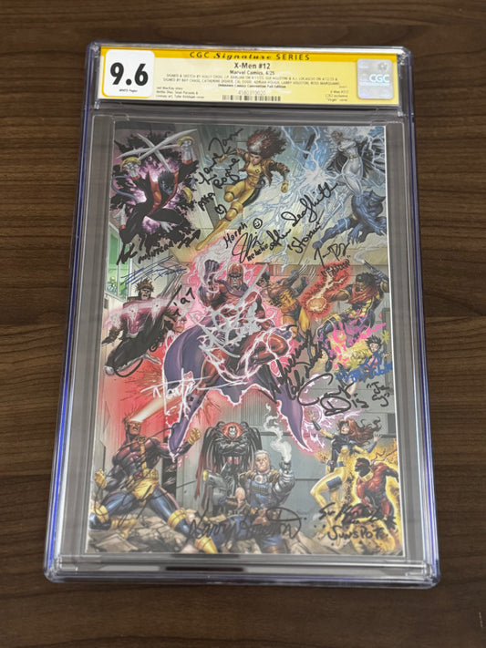 [SIGNED CGC 9.6 YELLOW LABLE] [16 TIMES SIGNED] X-Men #12 Unknown Comic Tyler Kirkham C2E2 2025 Exclusive Var [IN STOCK] (Copy)