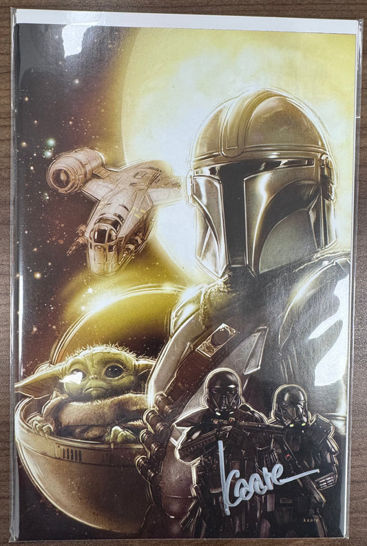 [SIGNED BY KAARE ANDREWS] STAR WARS: THE MANDALORIAN #7 UNKNOWN COMICS KAARE ANDREWS EXCLUSIVE VIRGIN VAR [IN STOCK]