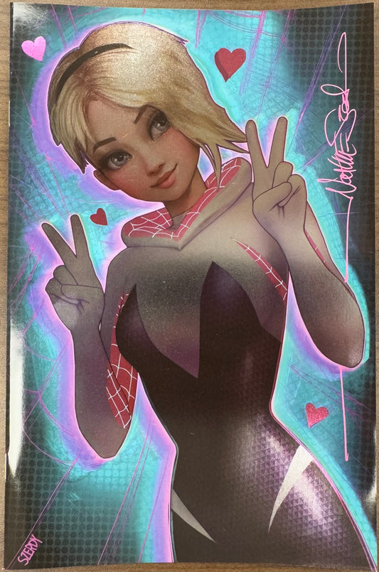 [SIGNED W/ COA] [FOIL]  AMAZING SPIDER-MAN #29 UNKNOWN COMICS NATHAN SZERDY EXCLUSIVE VIRGIN VAR [IN STOCK]