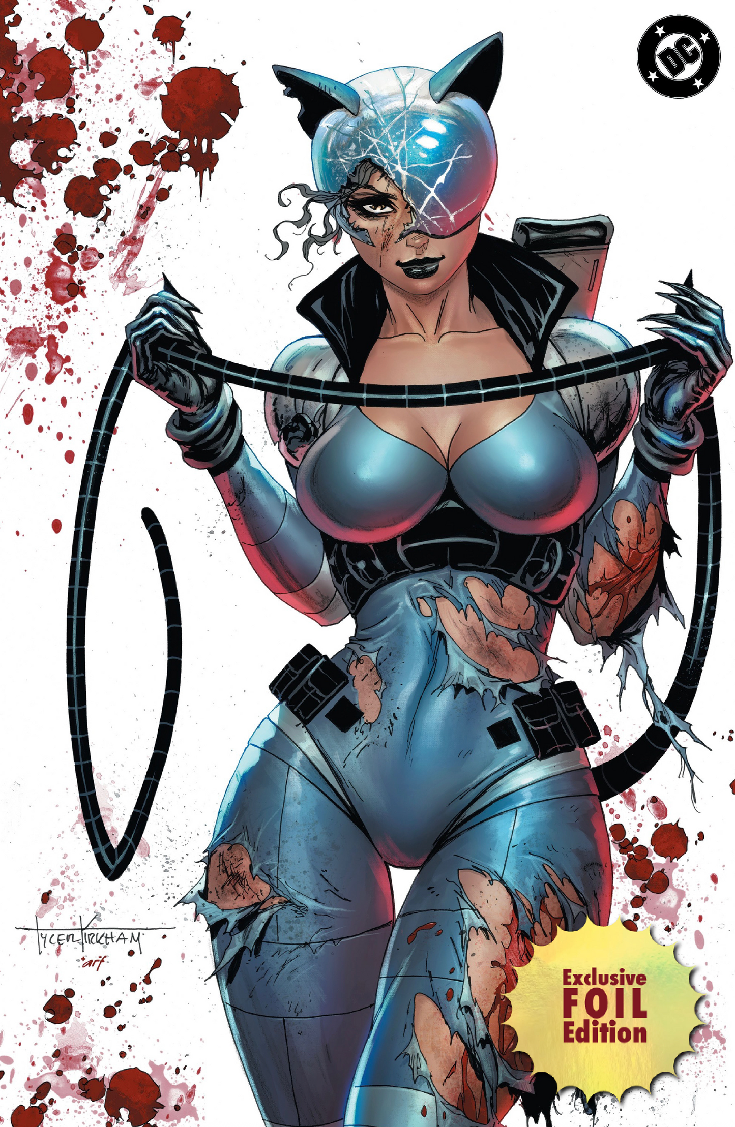 [FOIL] ABSOLUTE BATMAN #13 TYLER KIRKHAM EXCLUSIVE BATLLE DAMAGED NYCC EXCLUSIVE CATWOMAN VIRGIN VAR (10/08/2025)