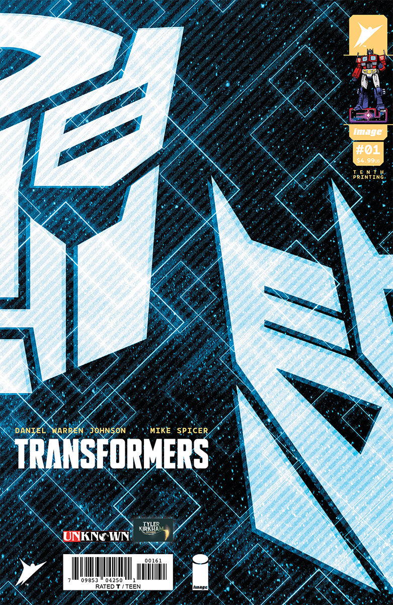 [SIGNED W/ COA] Transformers #1 10th PTG Unknown Comics Tyler Kirkham Exclusive Virgin Var (04/2025))