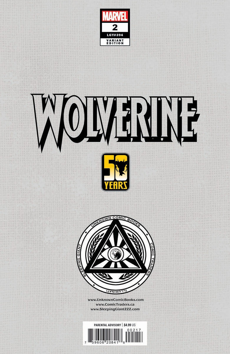 [signed w/coa] WOLVERINE #2 UNKNOWN COMICS TYLER KIRKHAM CONNECTING COVER EXCLUSIVE VIRGIN VAR [in stock]