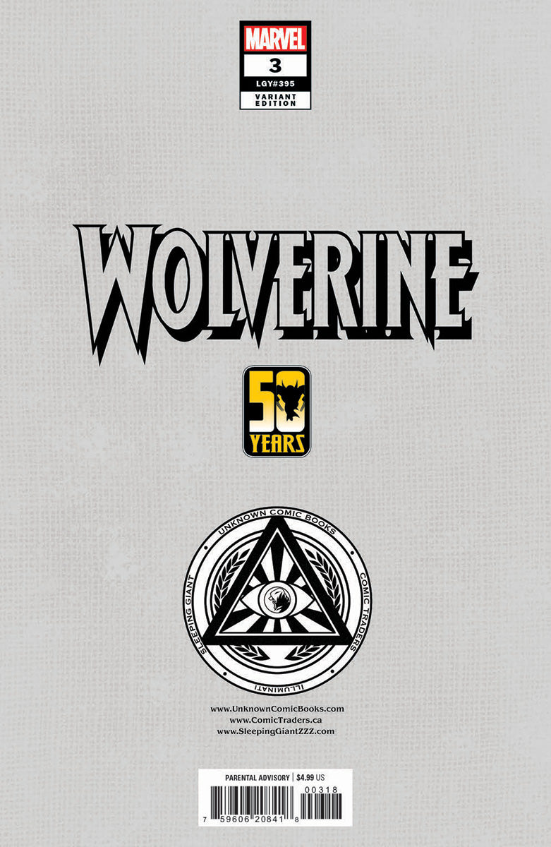 [SIGNED W/ COA] WOLVERINE #3 UNKNOWN COMICS MICO SUAYAN CONNECTING COVER EXCLUSIVE VIRGIN VAR (04/2025)