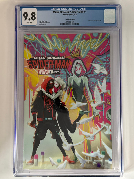 Miles Morales: Spider-Man #1 CGC 9.8 Blue Label Tao Exclusive Var