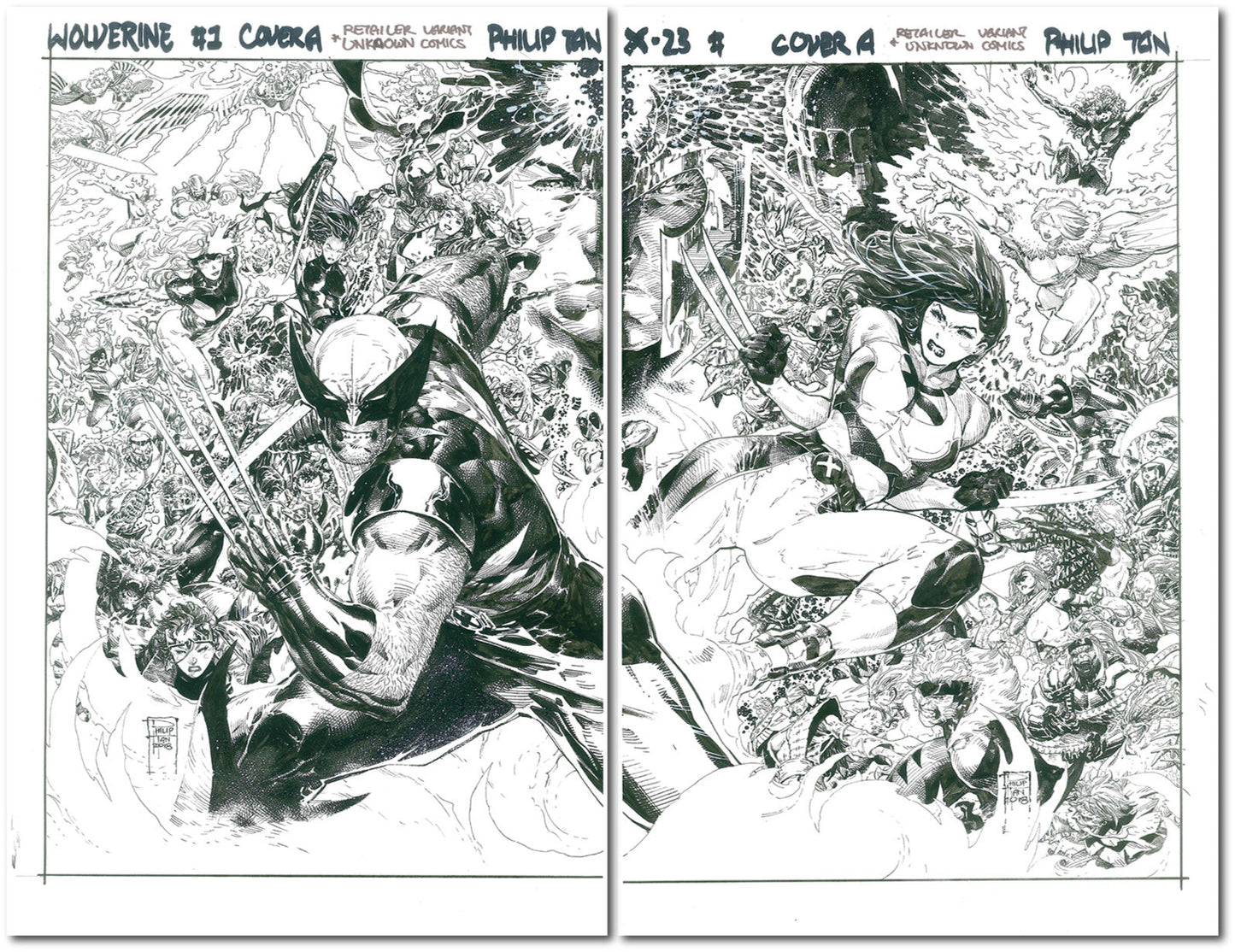 Return of Wolverine #1 | X-23 #5 by Philip Tan [ORIGINAL ART] [2 PIECES OF ART]