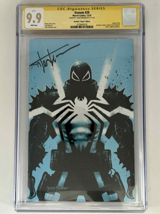 [Signed by Tyler Kirkham] Venom #29 CGC 9.9 Yellow Label Tyler Kirkham Exclusive Virgin Var