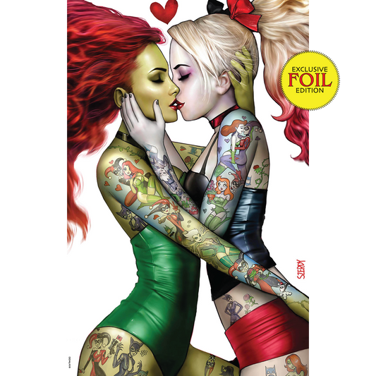 [SIGNED W/ COA] [FOIL] HARLEY QUINN #31 NATHAN SZERDY (616) EXCLUSIVE IVY TATTOO FOIL VIRGIN VAR [IN STOCK]