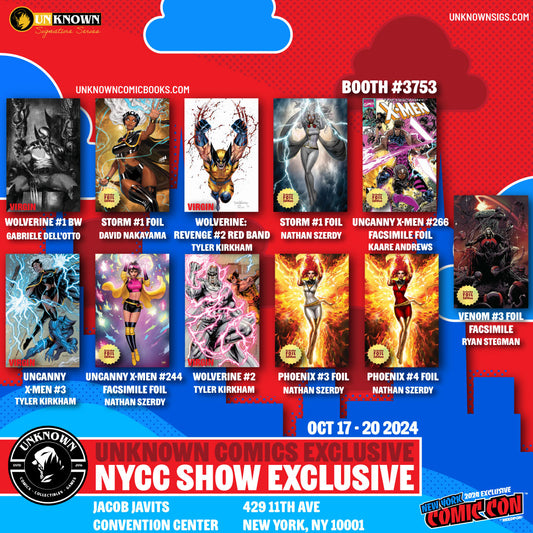 [11 PACK] NYCC 2024 UNKNOWN COMICS EXCLUSIVE BUNDLE (10/23/2024)