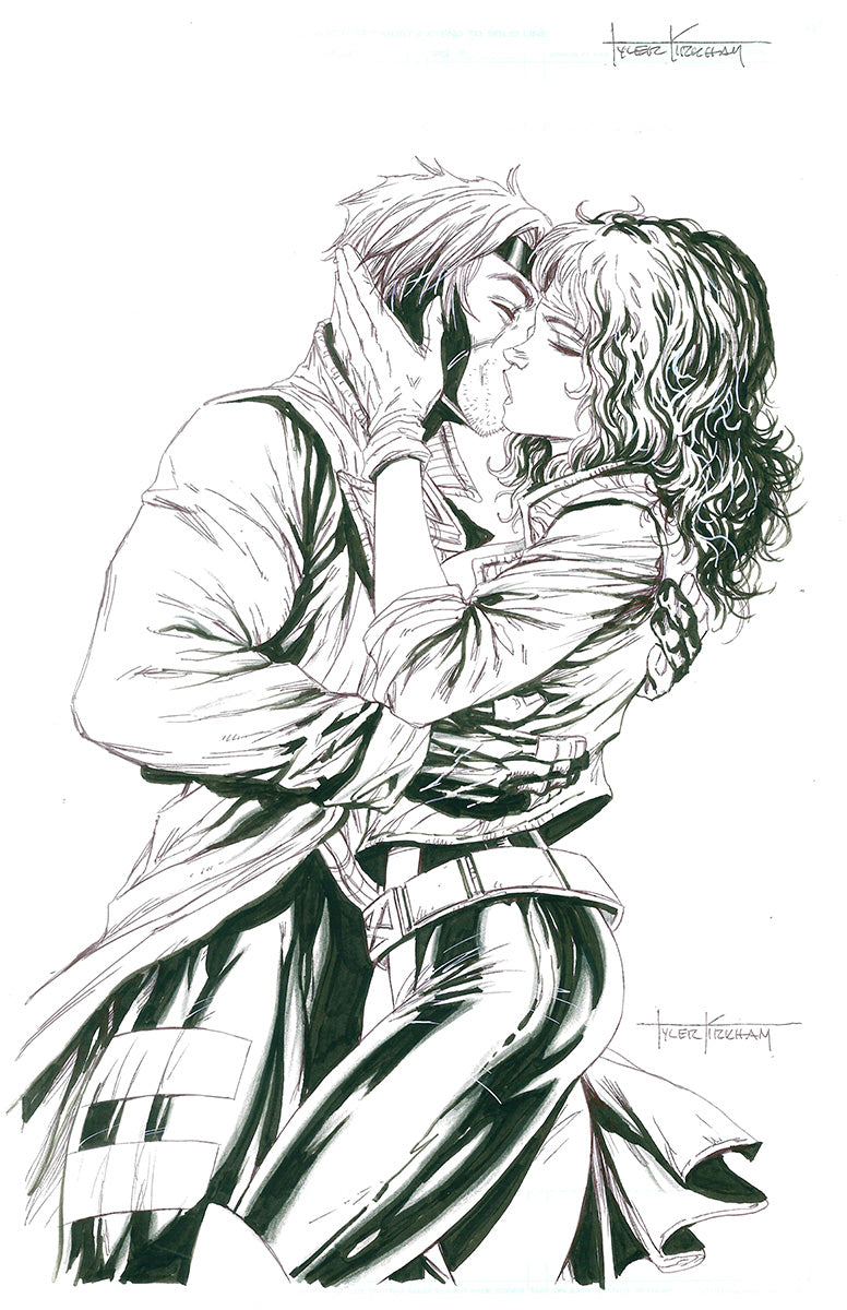 Rogue & Gambit by Tyler Kirkham [ORIGINAL ART] [3 PIECES OF ART]