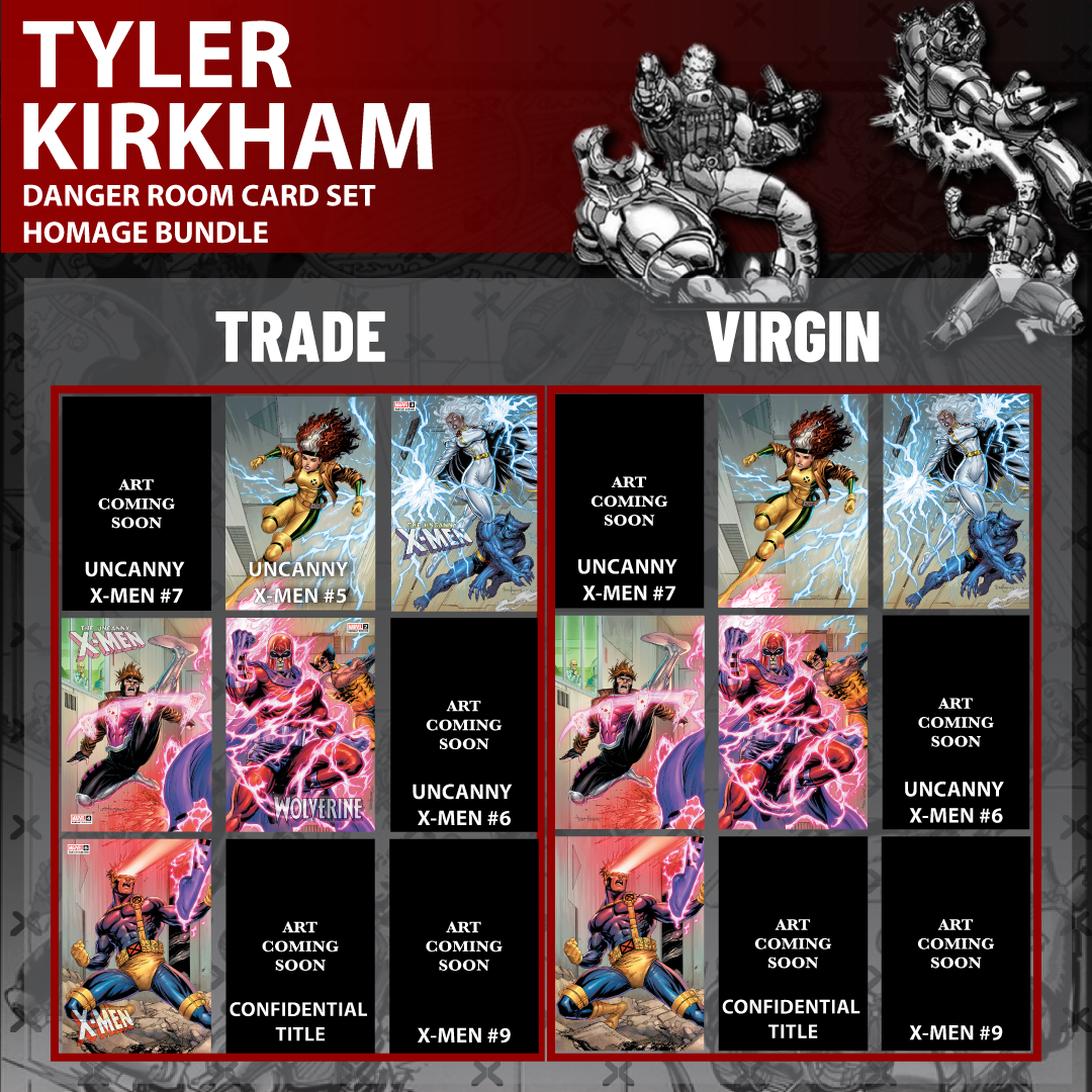 (01/29/2025) [18 PACK] DANGER ROOM CARD SET HOMAGE CONNECTING COVERS EXCLUSIVE BUNDLE TYLER KIRKHAM VAR