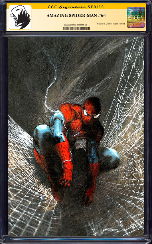 [SIGNED CGC 9.6+ YELLOW LABEL] Amazing Spider-Man #66 Unknown Comics Gabriele Dell’Otto Exclusive Var [08-25]