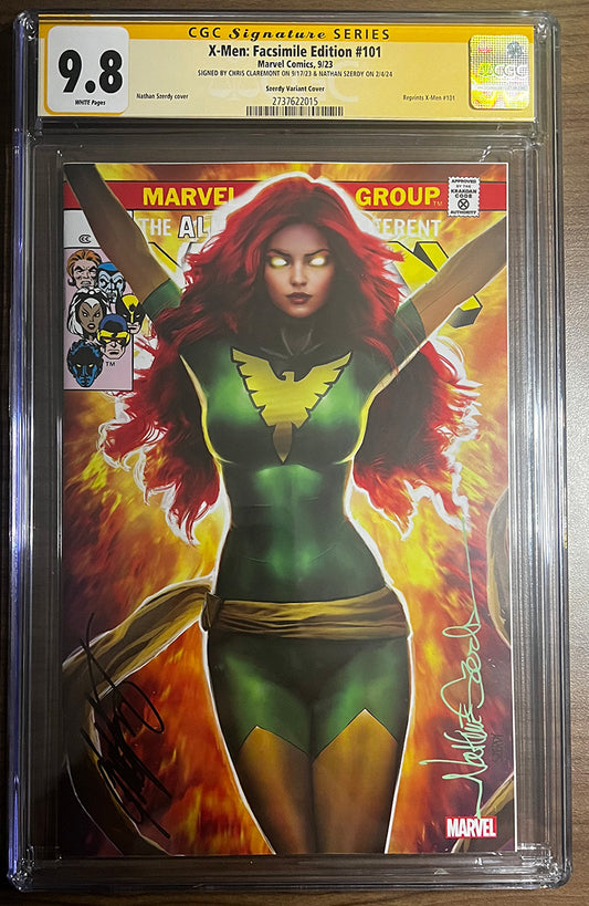 CGC 9.8 YELLOW LABEL X-MEN FACSIMILE 101 [DOUBLE SIGNED] UNKNOWN COMICS VIRGIN SIGNED BY SZERDY / CLAREMONT (05/08/2024)