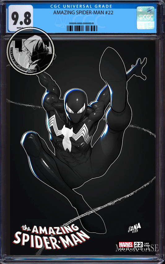AMAZING SPIDER-MAN #22 UNKNOWN COMICS DAVID NAKAYAMA EXCLUSIVE COLOR BLEED VAR CGC 9.8 BLUE LABEL (12/27/2023)