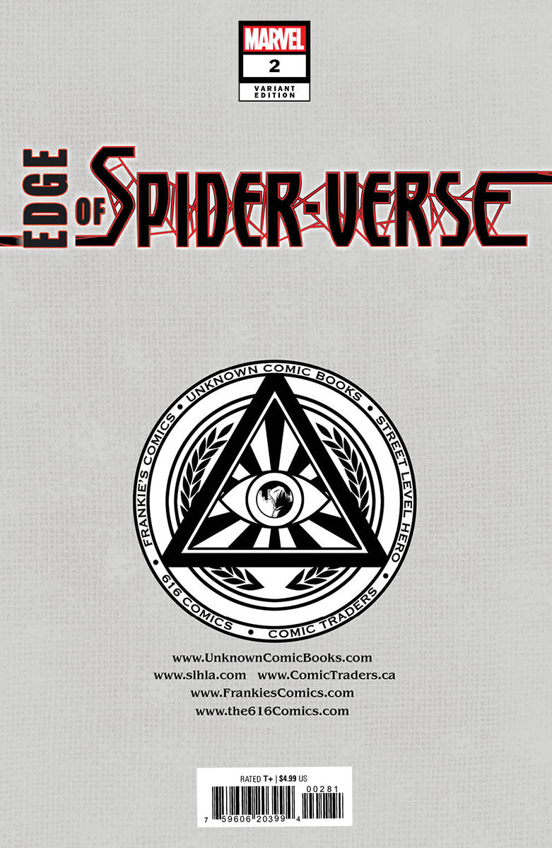 SIGNED W/ COA EDGE OF SPIDER-VERSE #2 UNKNOWN COMICS TYLER KIRKHAM EXCLUSIVE VAR (04/26/2023)