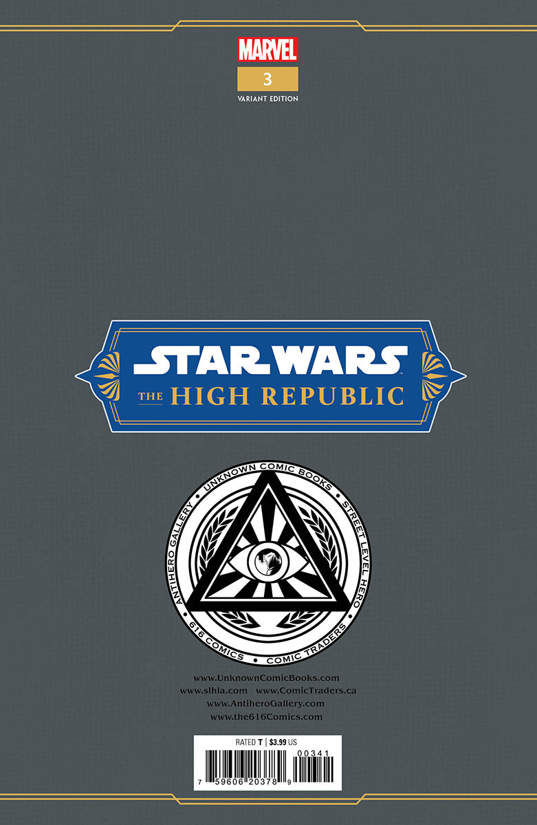 SIGNED W/ COA STAR WARS: THE HIGH REPUBLIC #3 UNKNOWN COMICS TYLER KIRKHAM EXCLUSIVE VAR (10/25/2023)